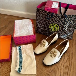 Tory Burch - Eleanor Heeled Leather Loafer - Size 10